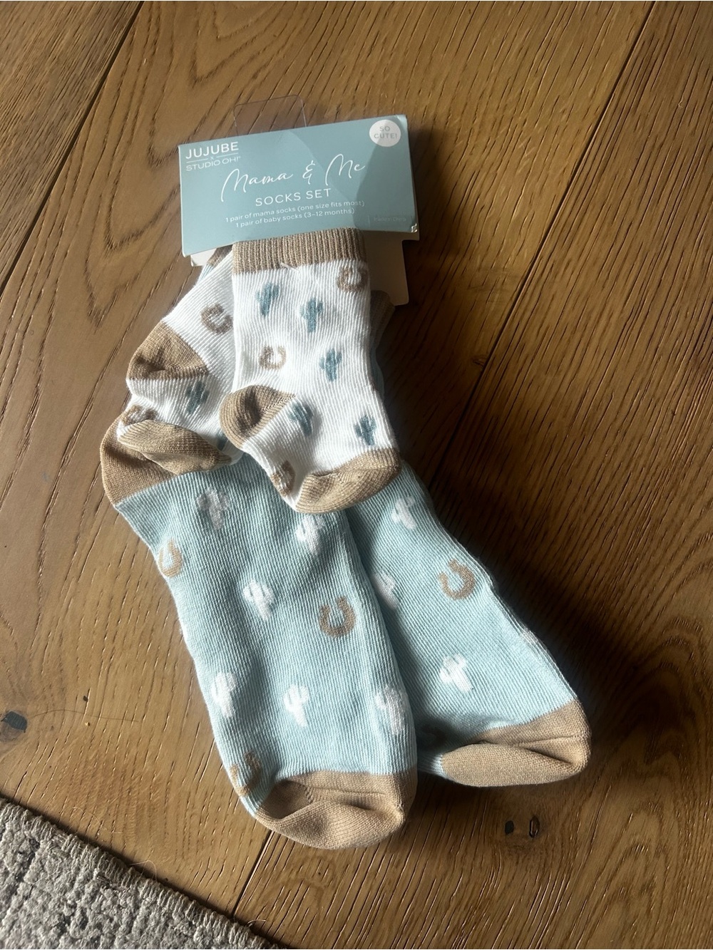 Ju-Ju-Be Mama & Me Socks Set - Sage Green, Cream & Tan
